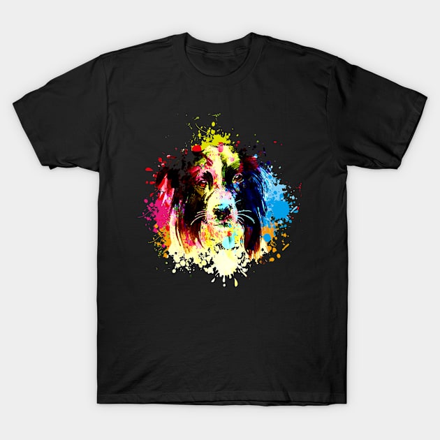 Border Collie watercolor T-Shirt by SerenityByAlex